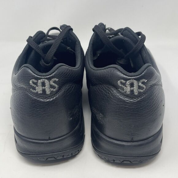 SAS Guardian Shoes Mens 10.5 M Black Leather Comfort Slip Resist Lace Sneakers - Picture 9 of 16
